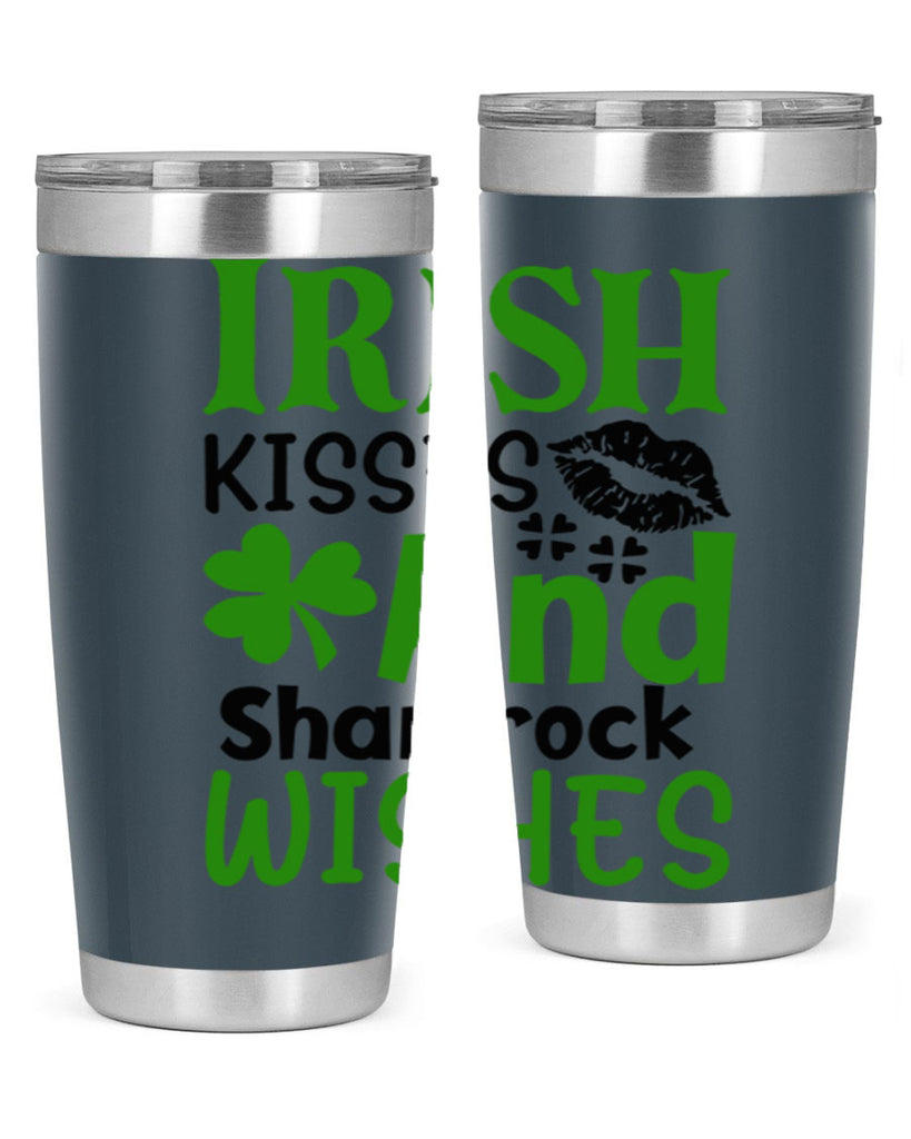 Irish Kisses And Shamrock Wishes Style 156#- St Patricks Day- Tumbler
