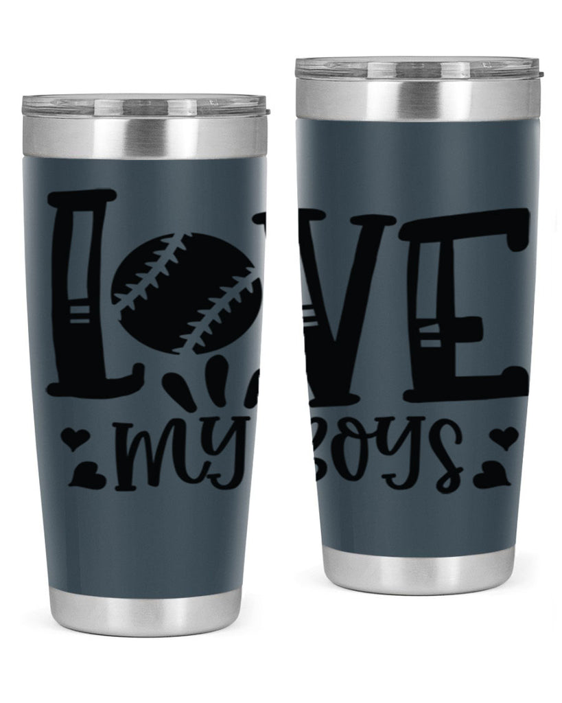 Love My Boys 2053#- baseball- Tumbler