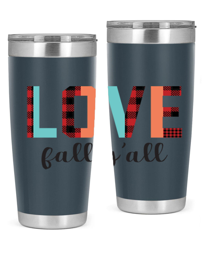 Love fall yall 411#- fall- Tumbler