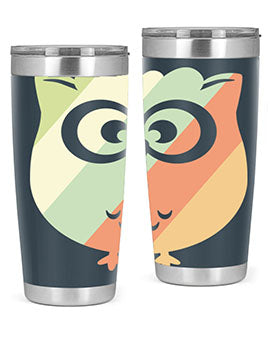Owl Retro Style Vintage A TurtleRabbit 15#- owl- Tumblers