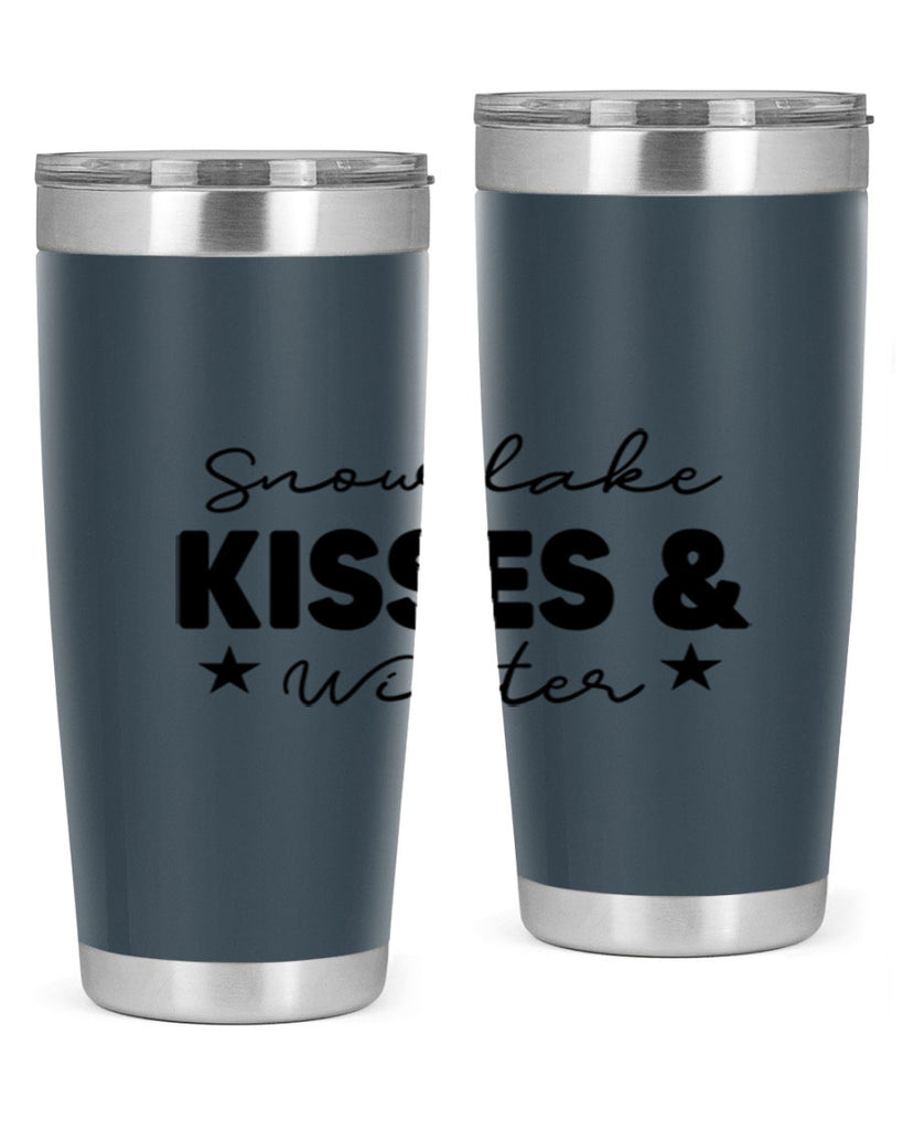 Snowflake Kisses Winter374#- winter- Tumbler