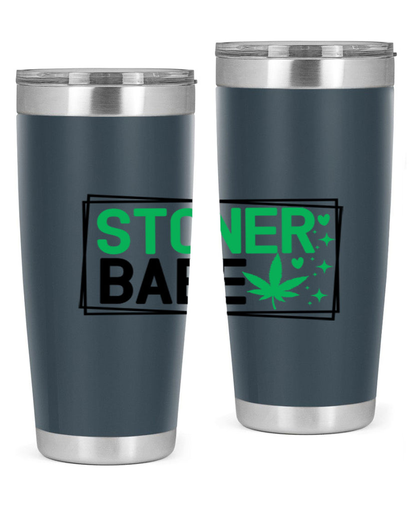 Stoner Babe 258#- marijuana- Tumbler