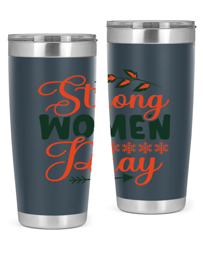 Strong Women Pray 395#- winter- Tumbler