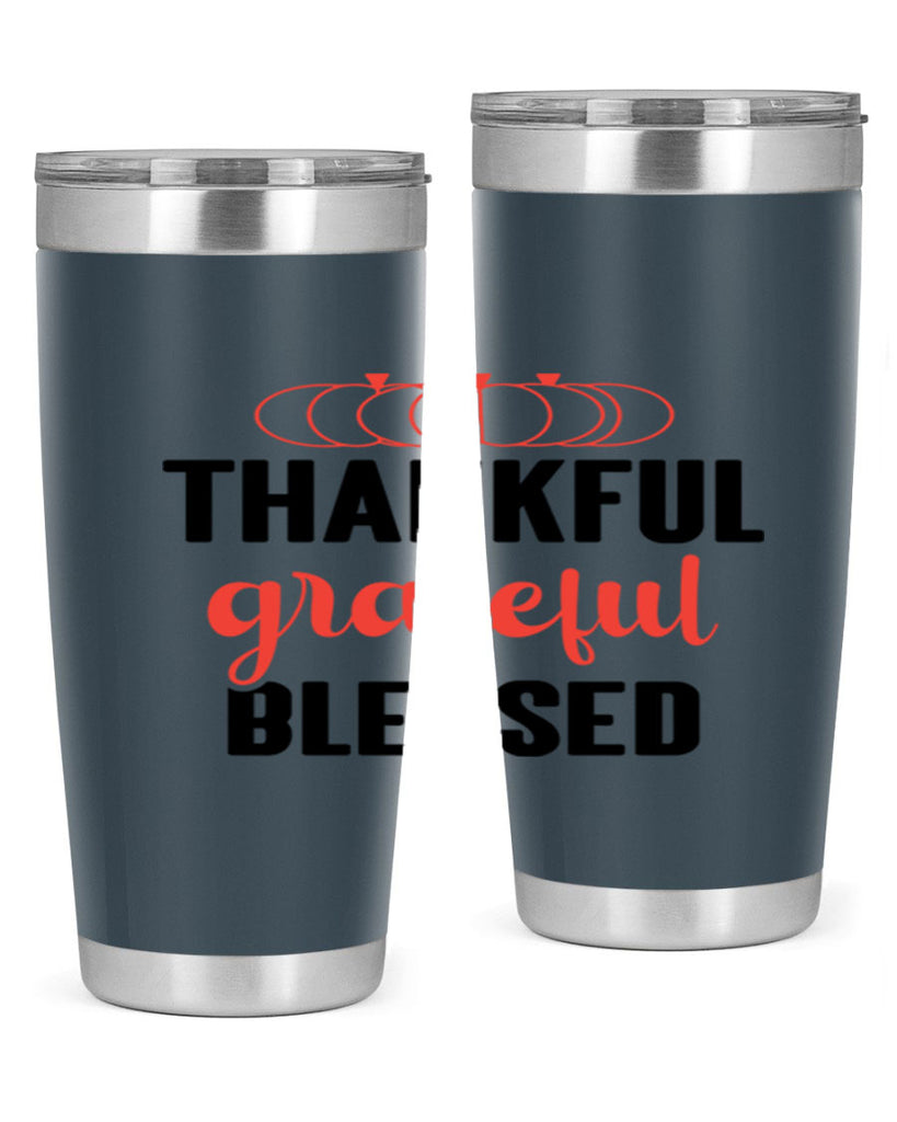 Thankful grateful blessed 603#- fall- Tumbler