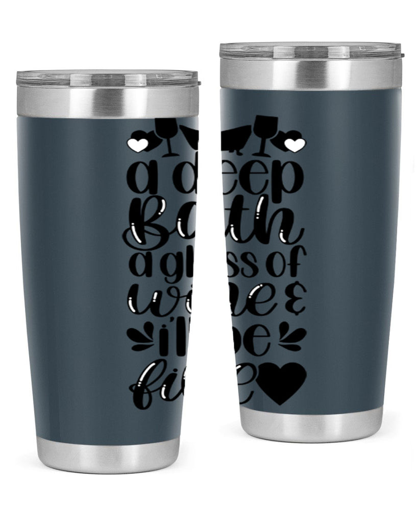 a deep bath a glass 48#- bathroom- Tumbler