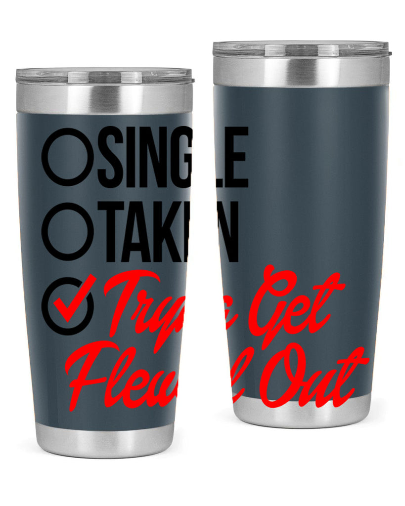 single taken tryna get flewed out 36#- black words phrases- Cotton Tank