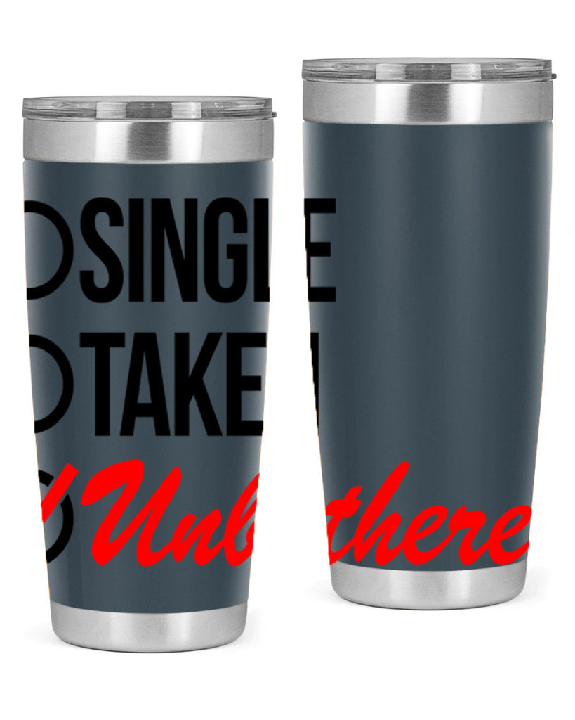 single taken unbothered 35#- black words phrases- Cotton Tank