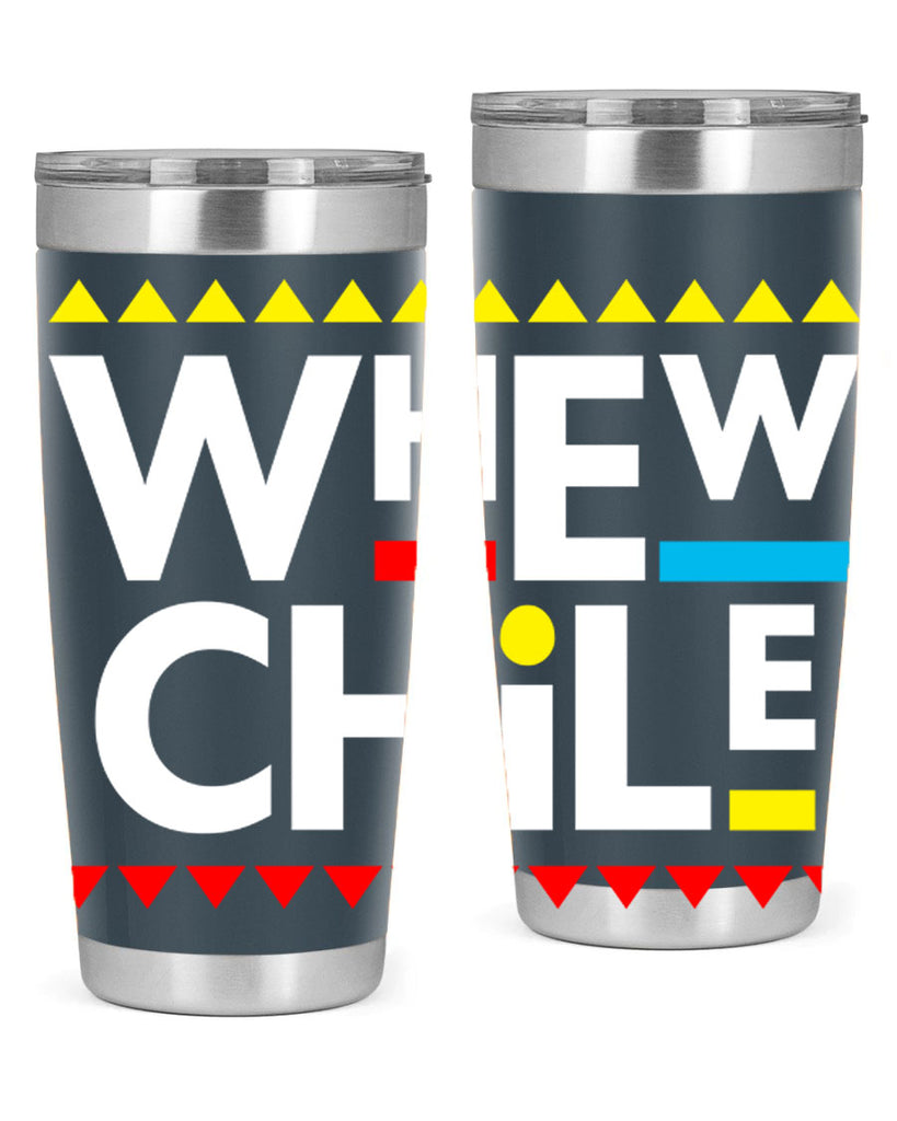 whew chile 11#- black words phrases- Cotton Tank