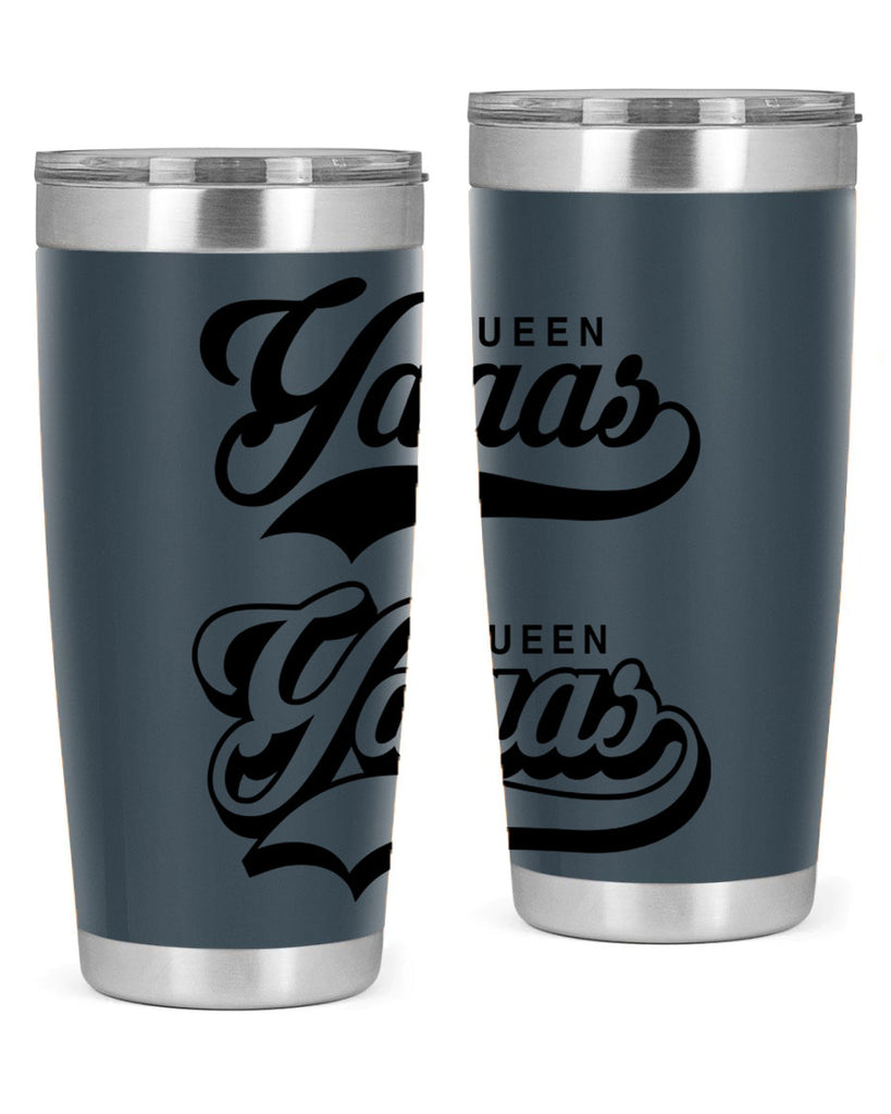 yaaas queen script 6#- black words phrases- Cotton Tank