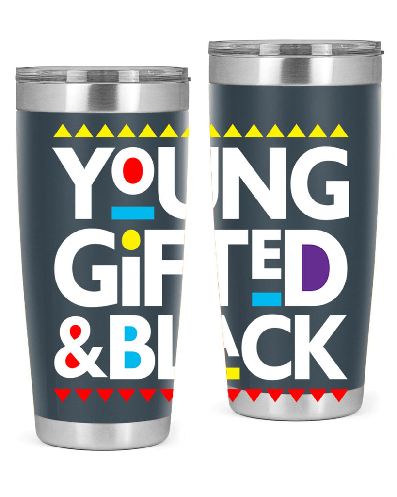 young gifted and black 2#- black words phrases- Cotton Tank