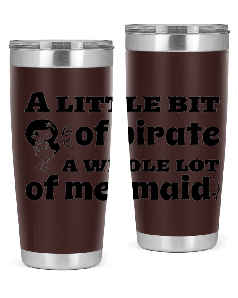 A little bit of pirate 10#- mermaid- Tumbler
