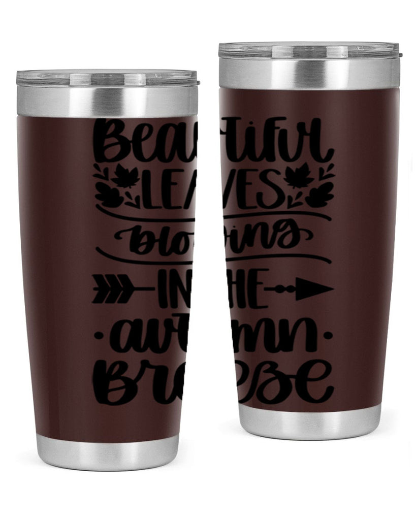 Beautiful Leaves Blowing In The Autumn Breeze 479#- fall- Tumbler