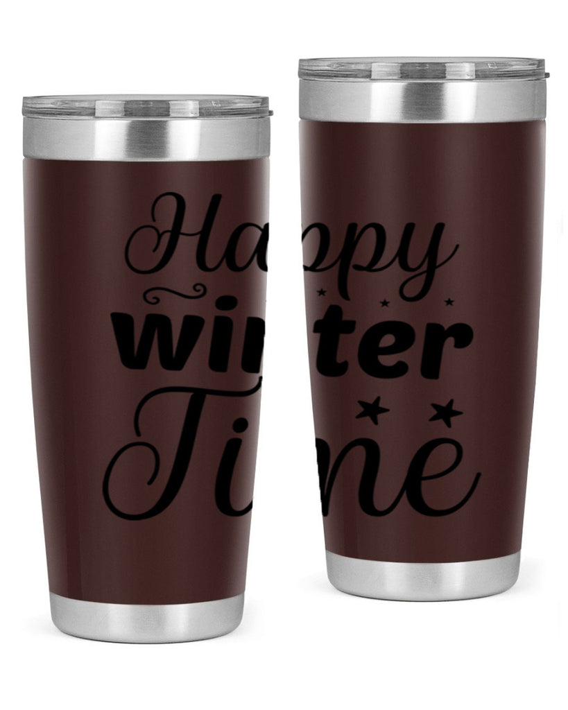 Happy Winter Time 133#- winter- Tumbler