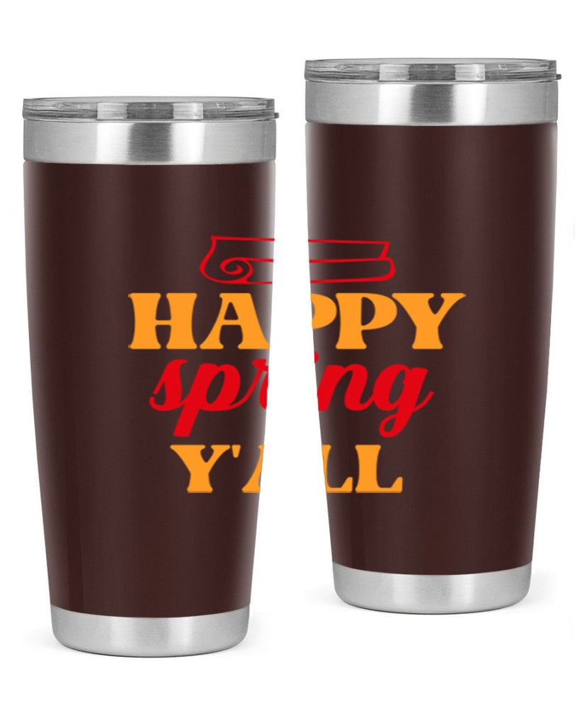 Happy spring y'all 166#- spring- Tumbler