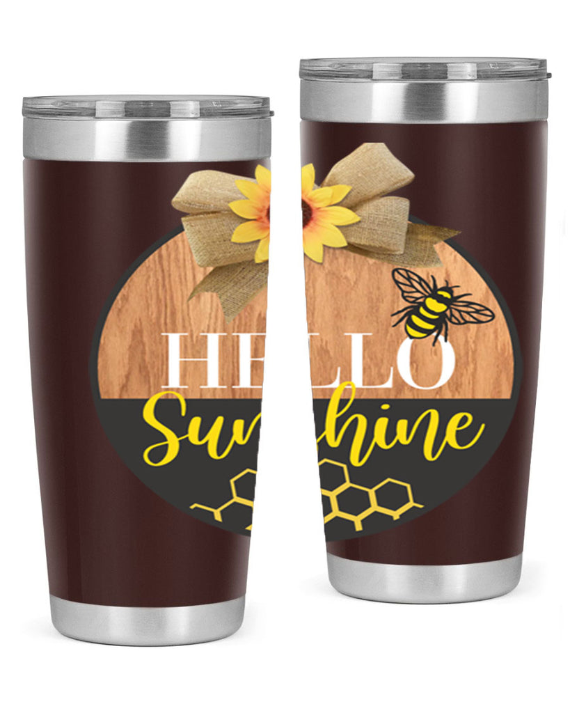 Hello Sunshine and bee Mockup215#- spring- Tumbler