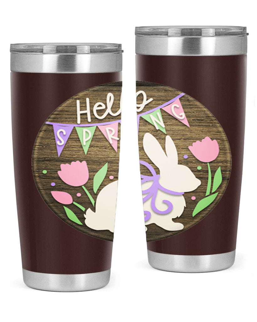 Hello spring bunny Mockup190#- spring- Tumbler
