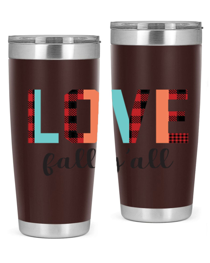 Love fall yall 411#- fall- Tumbler