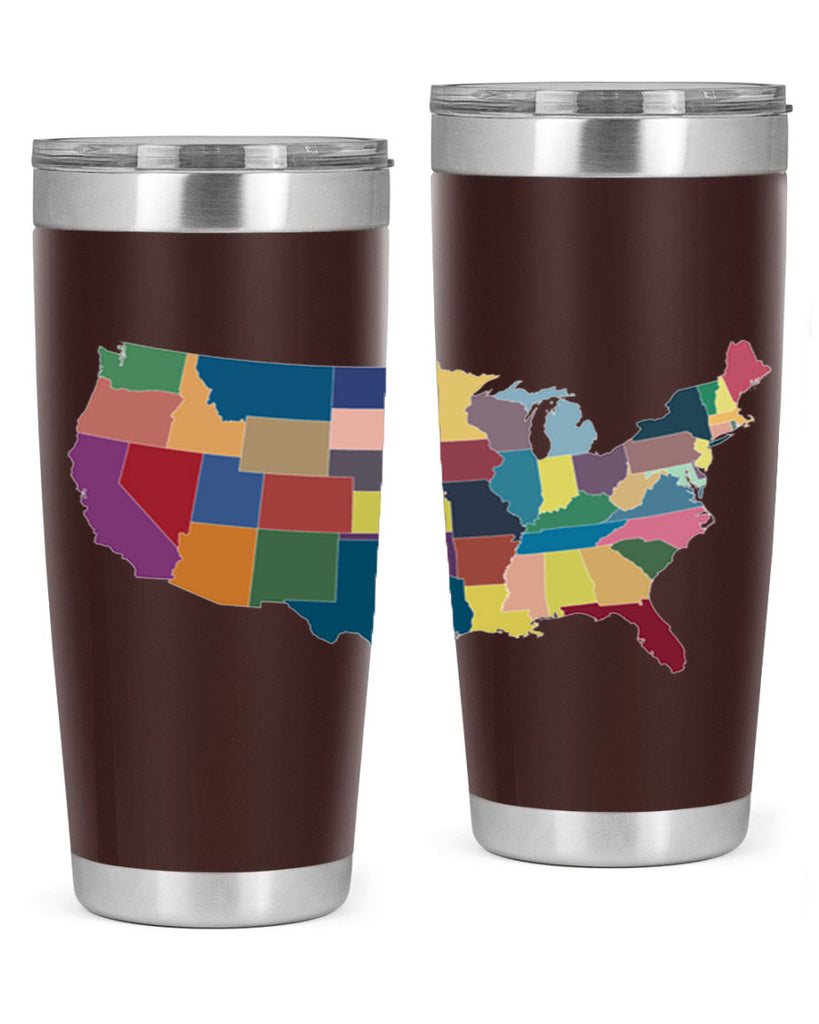 Separate Color Map Style 73#- Fourt Of July- Tumbler