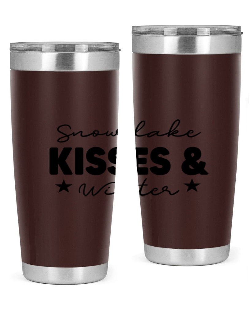 Snowflake Kisses Winter374#- winter- Tumbler