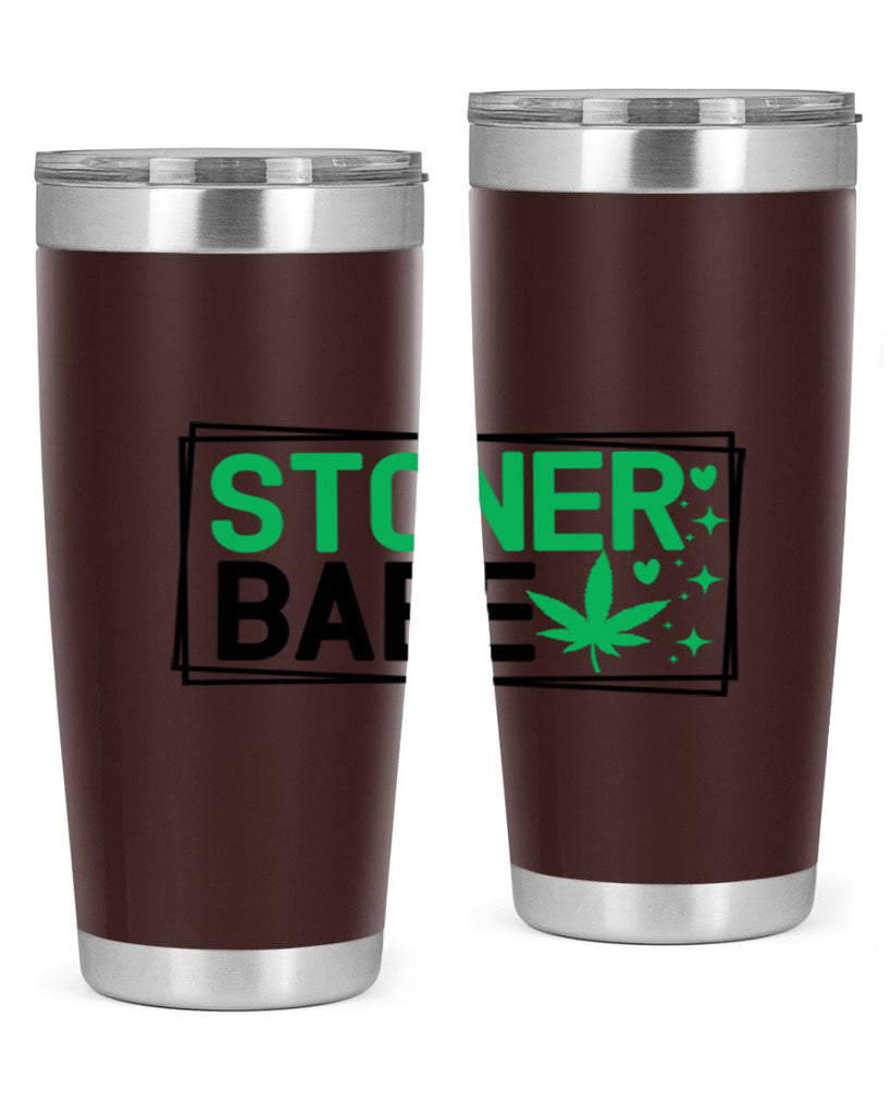 Stoner Babe 258#- marijuana- Tumbler