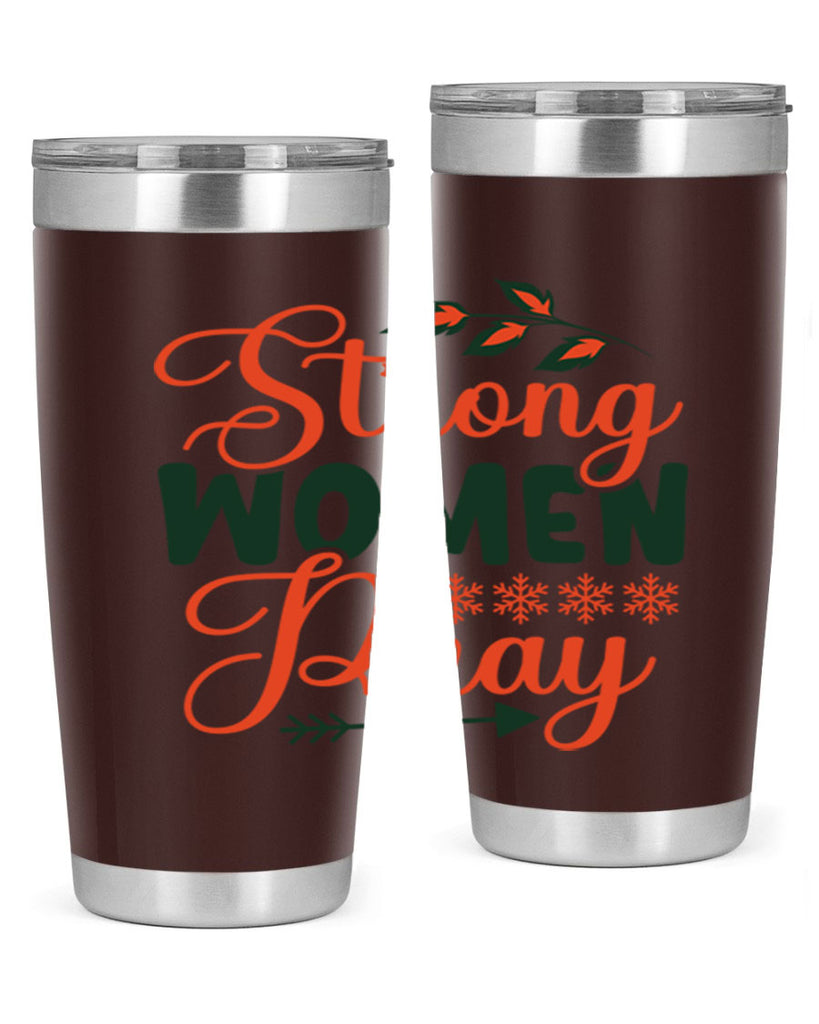Strong Women Pray 395#- winter- Tumbler