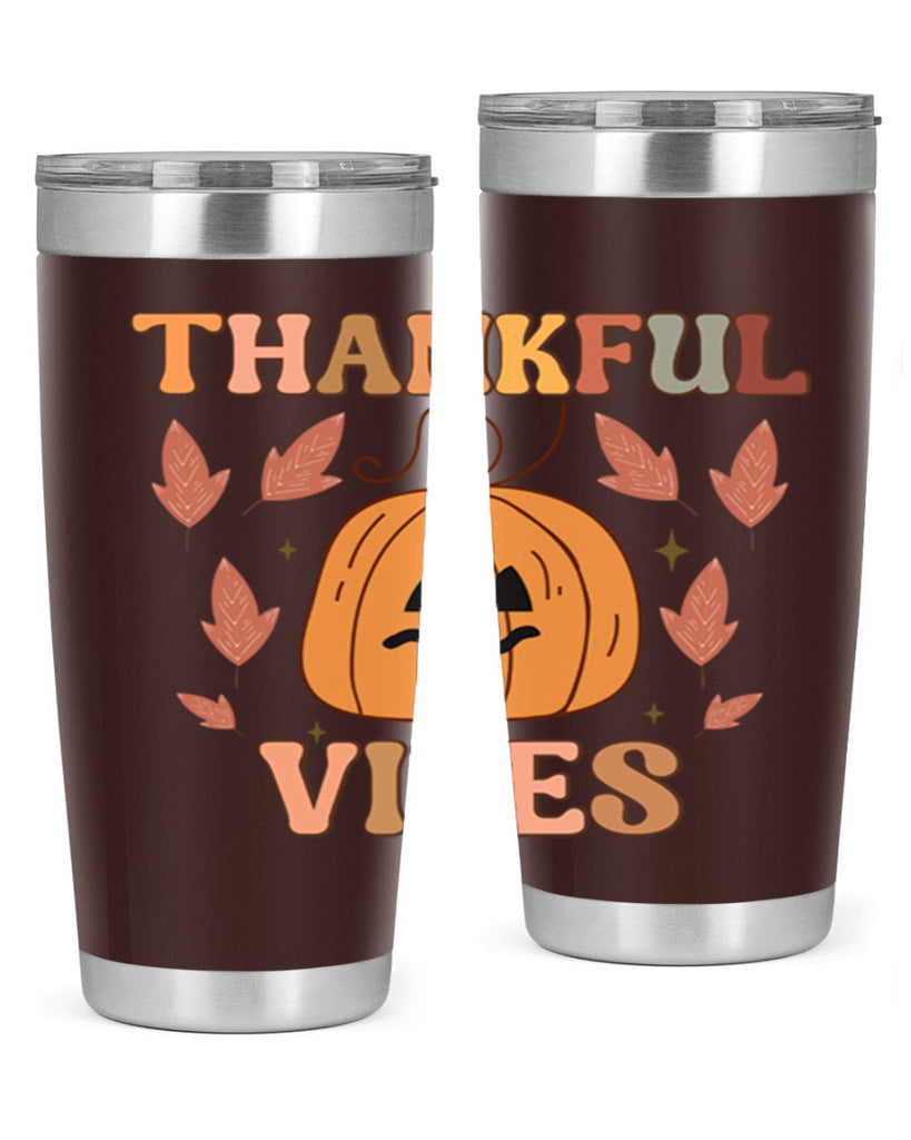 Thankful Vibes 607#- fall- Tumbler