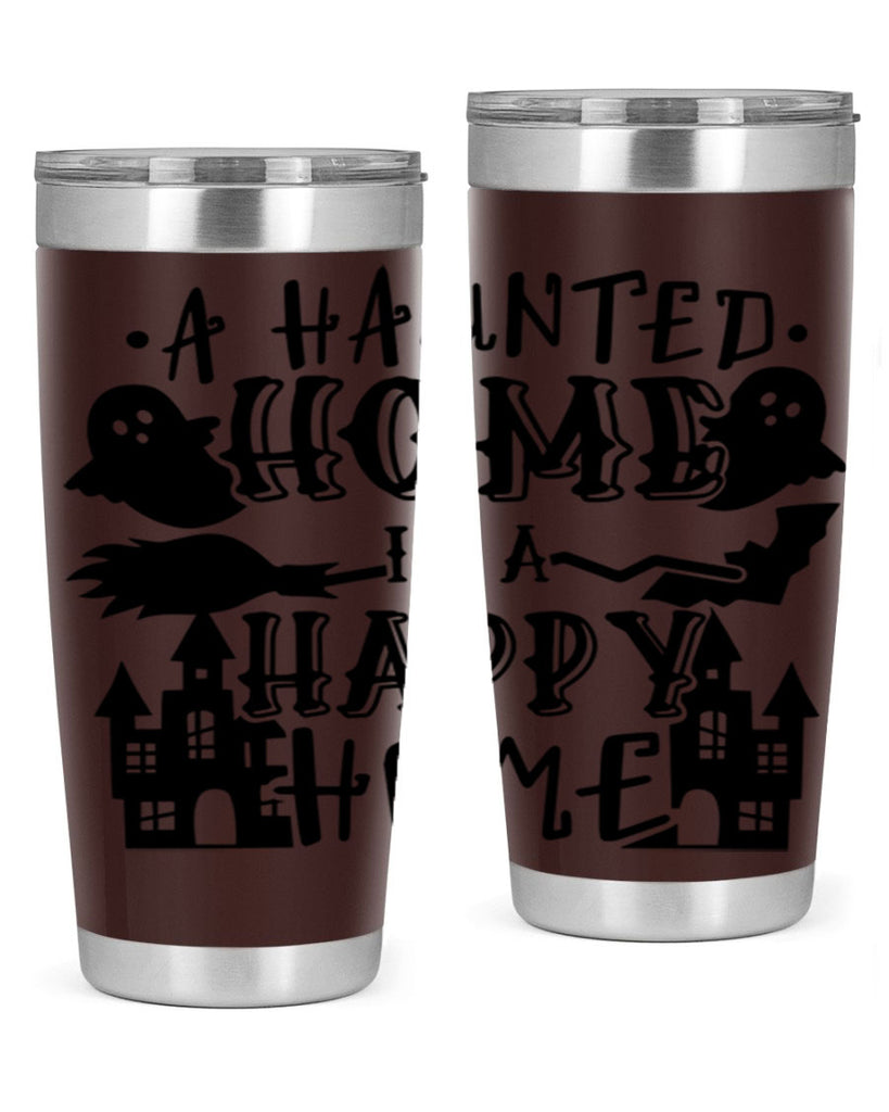 a haunted home is a happy home 97#- halloween- Tumbler