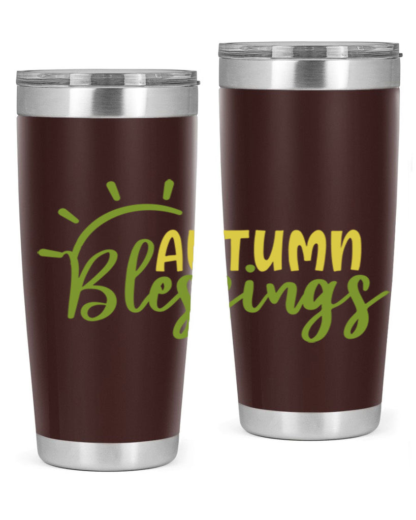 autumn blessings 66#- thanksgiving- Tumbler