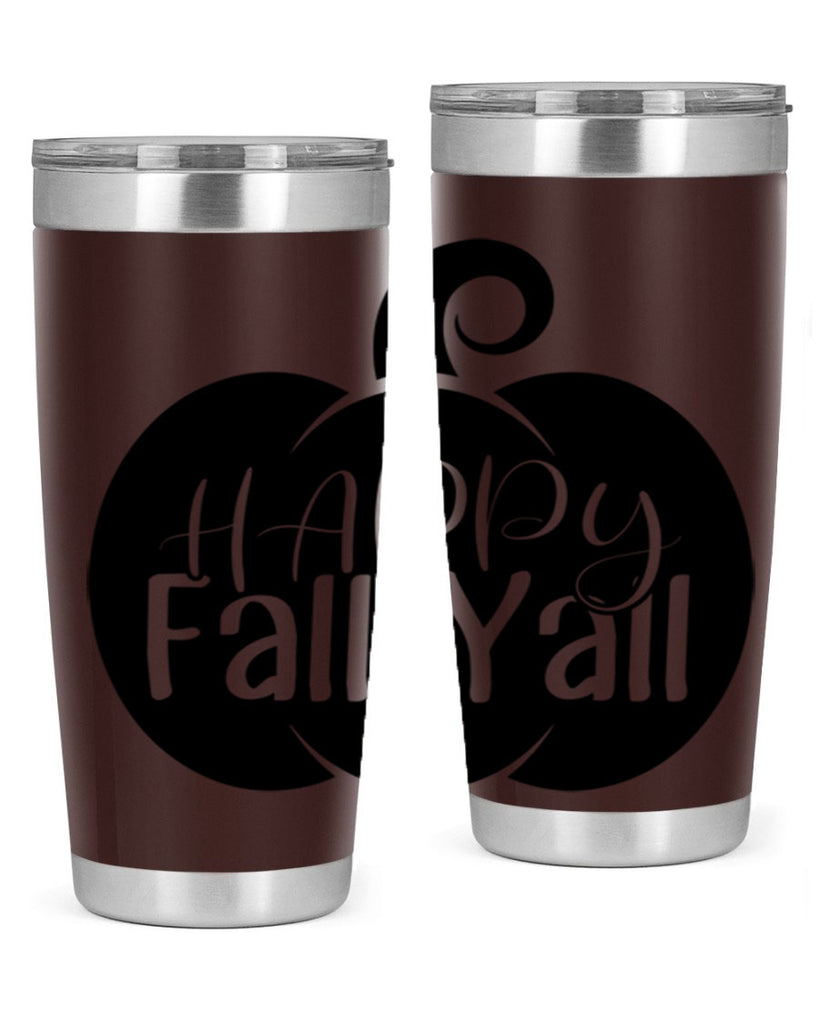 happy fall yall 235#- fall- Tumbler
