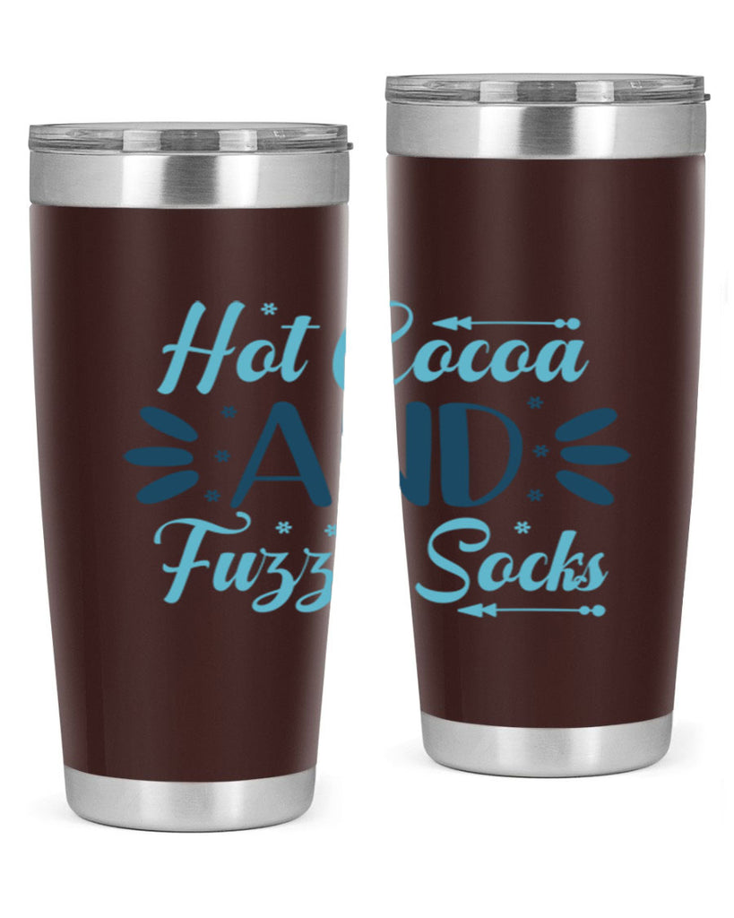 hot cocoa and fuzzy socks 208#- winter- Tumbler