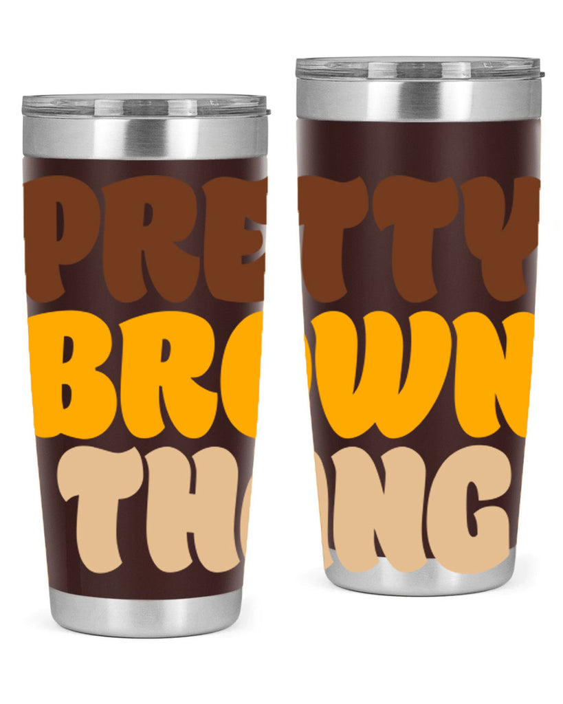 pretty  brown thang 52#- black words phrases- Cotton Tank