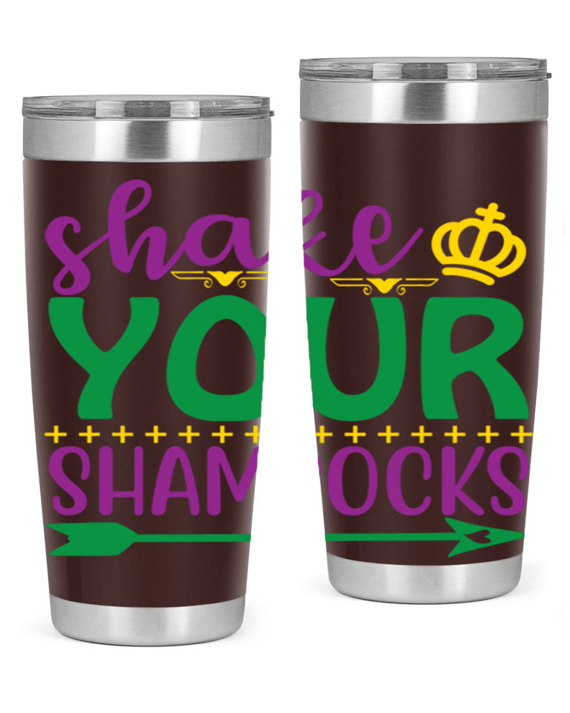 shake your shamrocks 2#- mardi gras- Tumbler