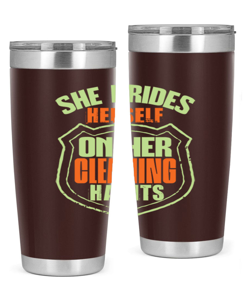 she prides hereself on her cleaning habits Style 15#- cleaner- tumbler