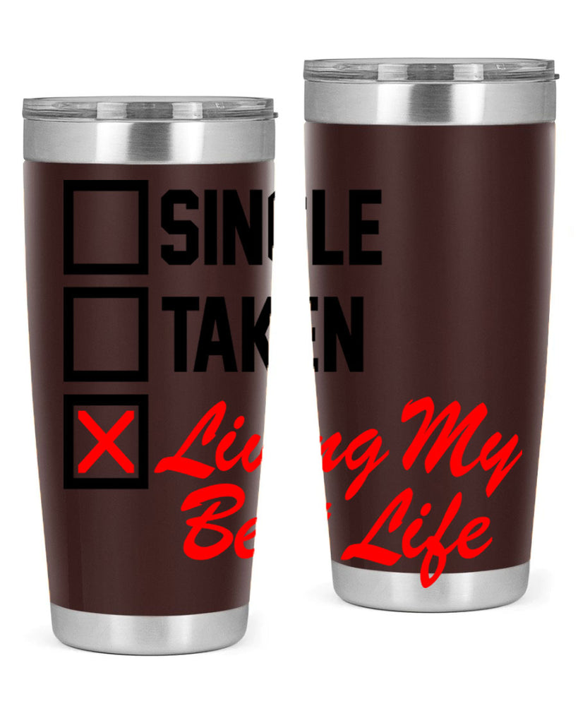 single taken living my best life 34#- black words phrases- Cotton Tank