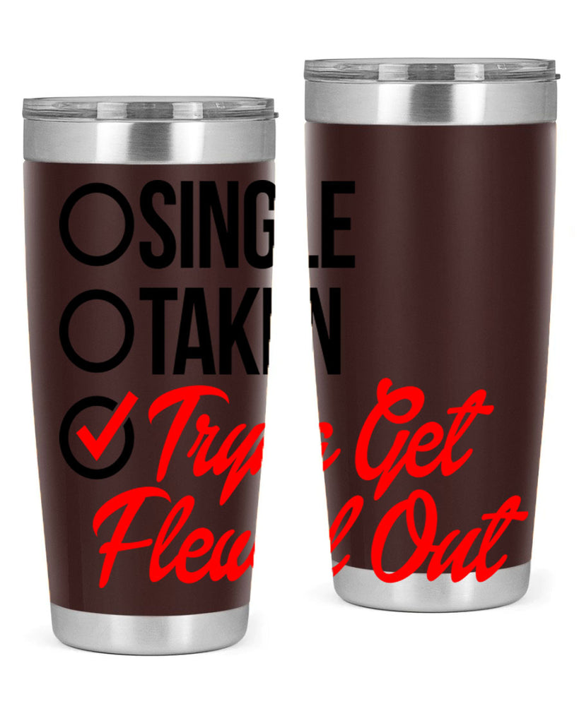 single taken tryna get flewed out 36#- black words phrases- Cotton Tank