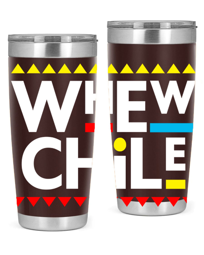 whew chile 11#- black words phrases- Cotton Tank