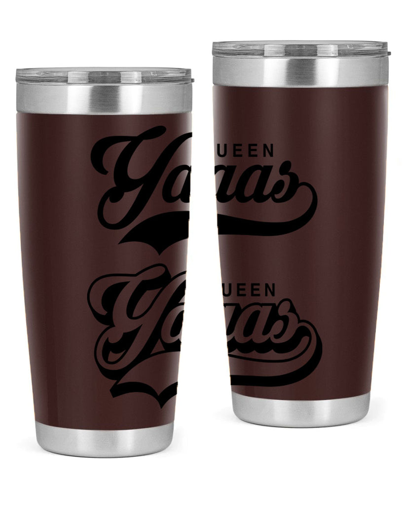 yaaas queen script 6#- black words phrases- Cotton Tank