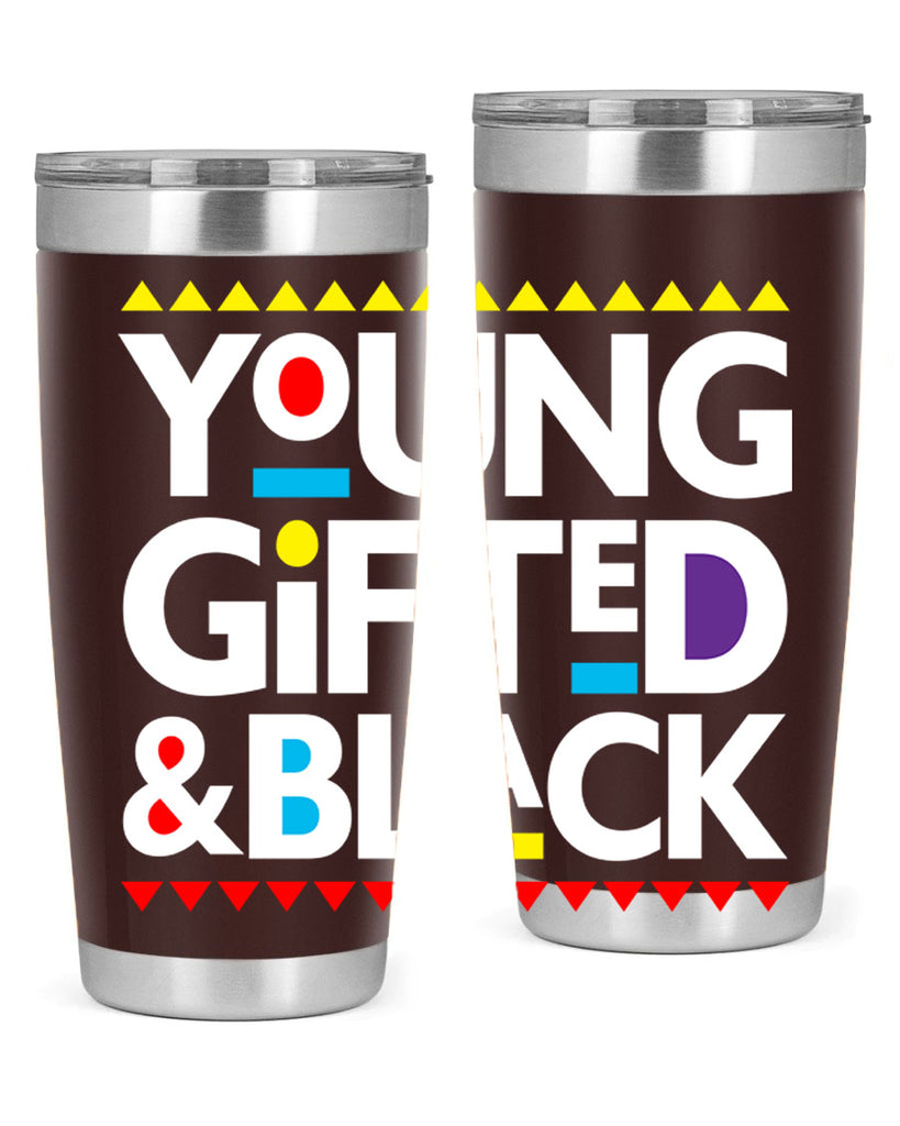 young gifted and black 2#- black words phrases- Cotton Tank