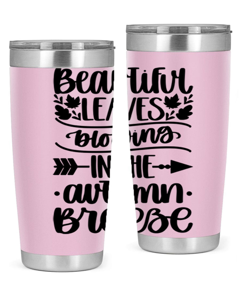 Beautiful Leaves Blowing In The Autumn Breeze 479#- fall- Tumbler