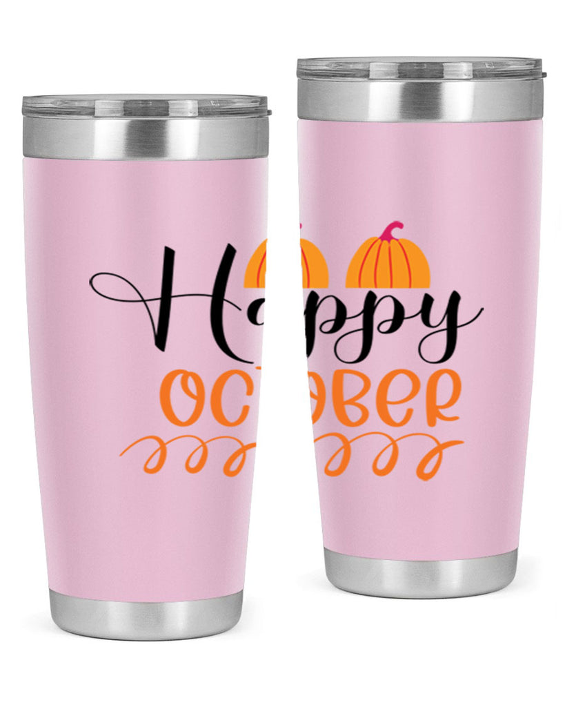 Happy October 238#- fall- Tumbler