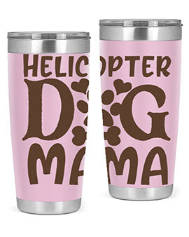 Helicopter Dog Mama Style 87#- dog- Tumbler