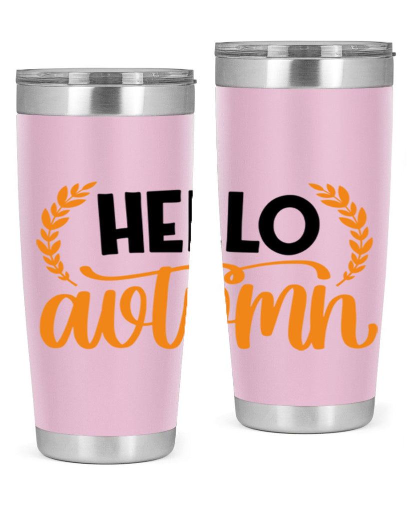 Hello Autumn 493#- fall- Tumbler