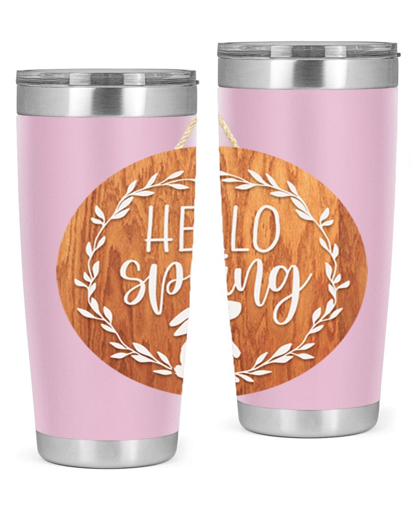Hello Spring Bunny Wreath Mockup191#- spring- Tumbler