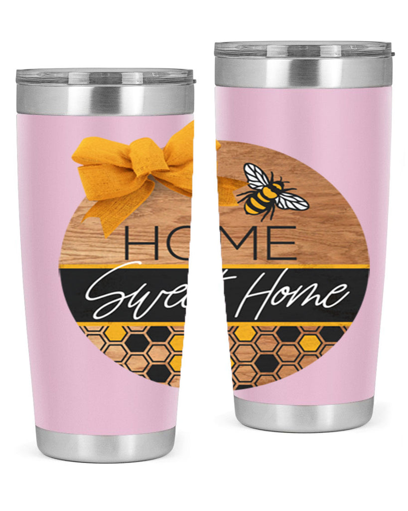 Home Sweet Home Bee and hive pattern Mockup242#- spring- Tumbler