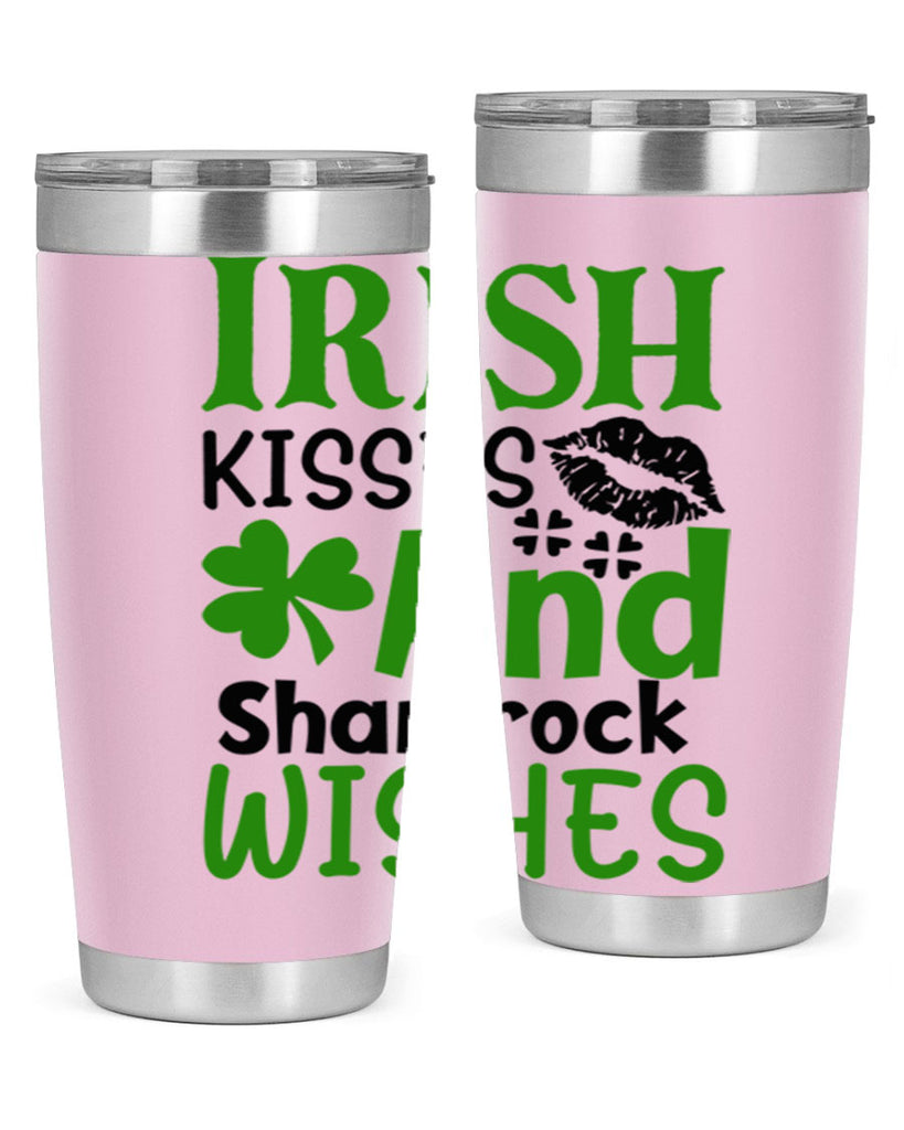 Irish Kisses And Shamrock Wishes Style 156#- St Patricks Day- Tumbler