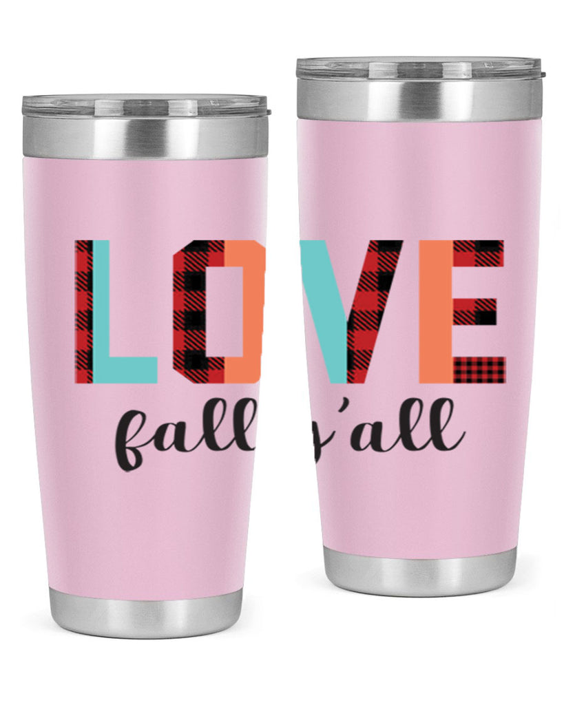 Love fall yall 411#- fall- Tumbler