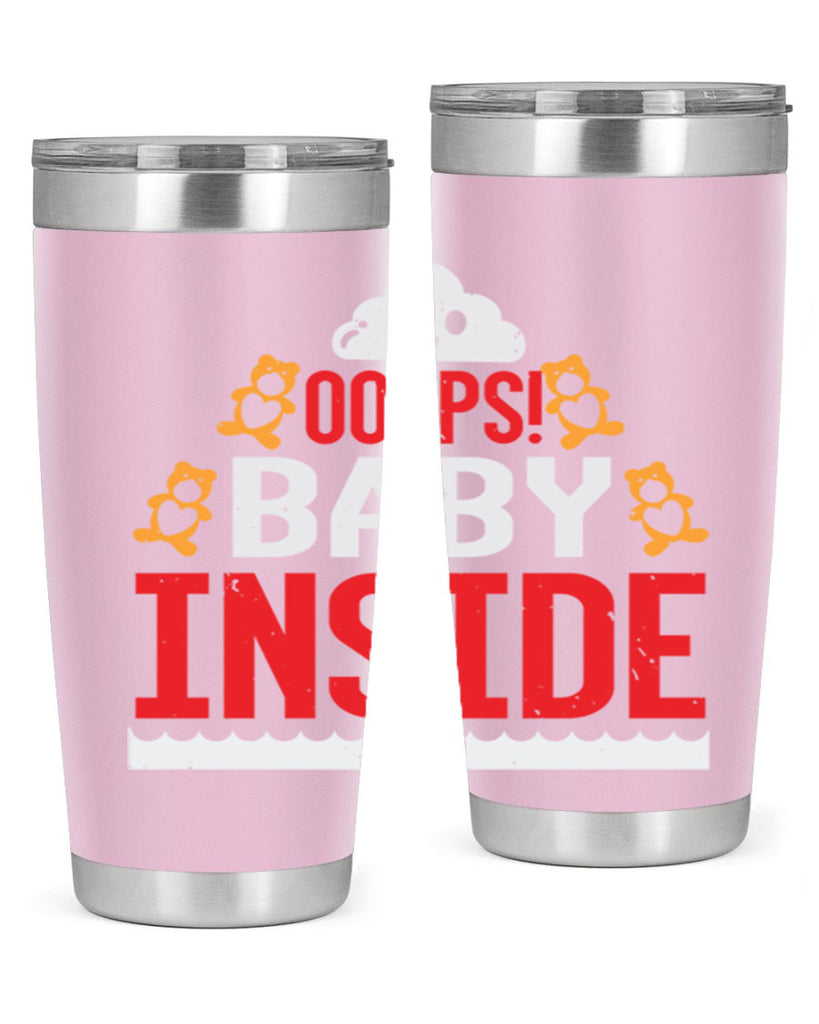 Ooops baby inside Style 24#- baby shower- tumbler