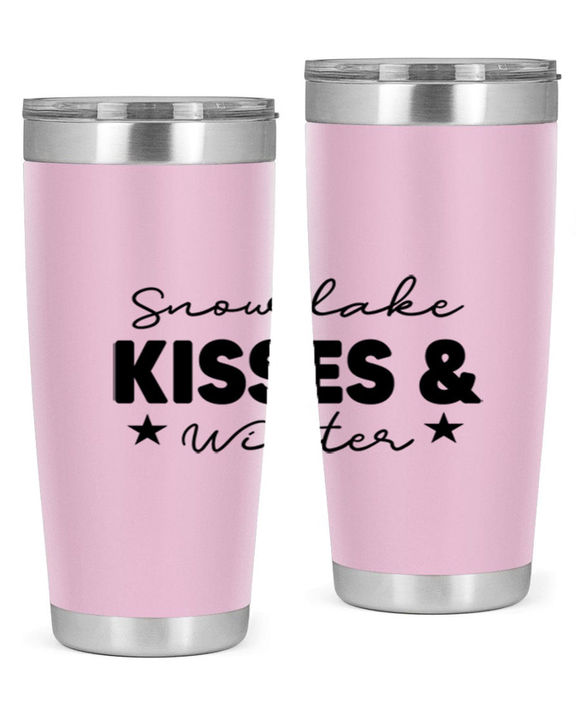 Snowflake Kisses Winter374#- winter- Tumbler