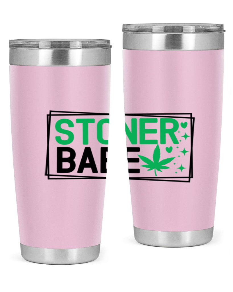 Stoner Babe 258#- marijuana- Tumbler