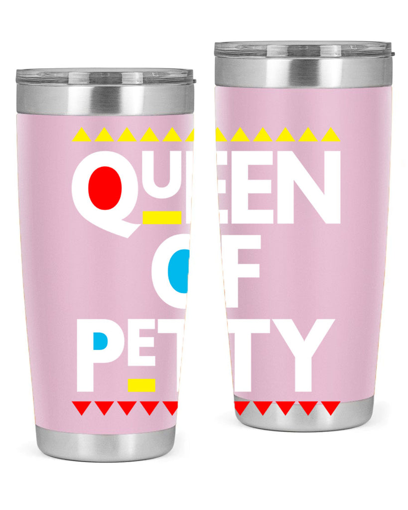 queen ofpetty 48#- black words phrases- Cotton Tank